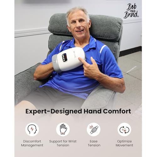 Image of BOB AND BRAD Hand Massager with Heat and Compression, FSA-HSA Eligible, H60 Cordless Heated Hand Massager for Arthritis and Carpal Tunnel, Fatigue Pain Relief for Wrist Finger Palm, Birthday Gifts