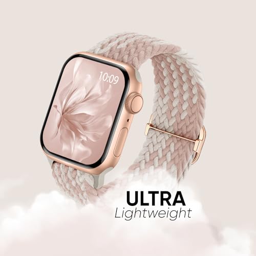Image of 6 Pack Braided Stretchy Bands Compatible with Apple Watch Band 38mm 40mm 41mm 42mm 44mm 45mm 46mm 49mm Women Men, Adjustable Nylon Solo Loop Elastic Straps for iWatch Series 11 10 9 8 7 6 5 4 SE Ultra