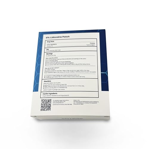 Image of AI Patch Numbing Pain Relief - 4% Lidocaine Patches for Back, Neck, Shoulder & Joint Discomfort | Targeted Topical Pain Relief - 25 Patches