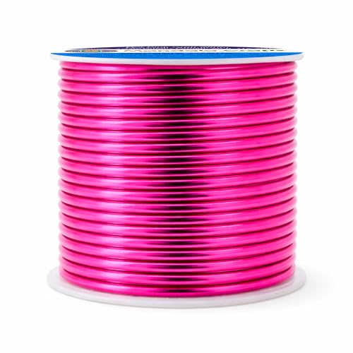 Image of Mandala Crafts 12 Gauge Hot Pink Anodized Aluminum Craft Wire, 60 FT | Colored, Flexible, Bendable, for Bonsai, Armature, Sculpting, Wire Wrapping, Jewelry Making, Weather & Tarnish Resistant