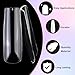 240pc XL Clear Square Acrylic Nail Tips Full Cover Extra Long Square Fake Nails Press on Nail Clear False Nails 10 Sizes Artificial Nails Tip for Gel Nail Extension Fingernails Designs