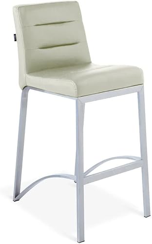 Miniatura 3 de Zuri Furniture Lynx Taburete de bar contemporáneo con base de metal, color gris