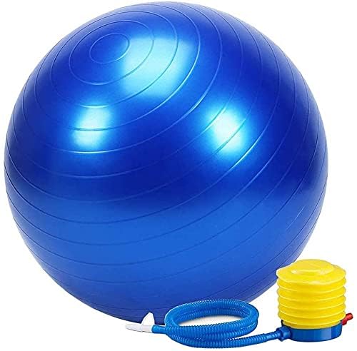 Exercise Ball with Pump, 270 kg Capacity, Anti-Burst Yoga Fitness Ball for Stretching, Training and Office Chair, Blue 65 CM-image-39