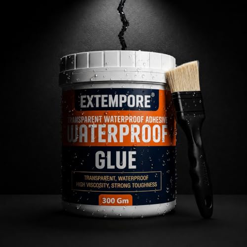 Image of Extempore Transparent Waterproof Glue 300 GM with Brush for Roof Leakage Repair | Epoxy Resin Waterproof Sealant | Crack Filler Adhesive for Terrace, Bathroom, Wall, Floor & Concrete Waterproofing