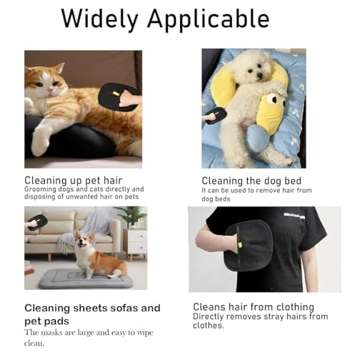 Enthaarungshandschuh für Tiere, 2 Stück, magnetischer Pelz, magnetischer Handschuh, Enthaarungshandschuh für Katzen, multifunktional, zum Waschen, Deshedding und Pflege
