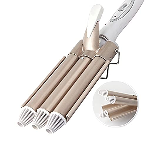 KEMEI Professional Triple Jumbo Barrel Curling Iron Ceramic Hair Waver Pearl Waving Styling Tools Crimping Tool For Deep Waves