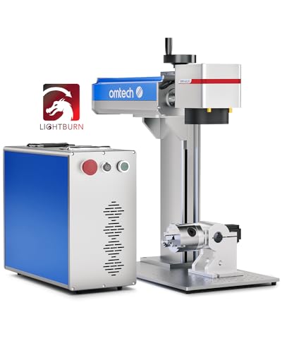 OMTech 50W Fiber Laser Engraver with Rotary
