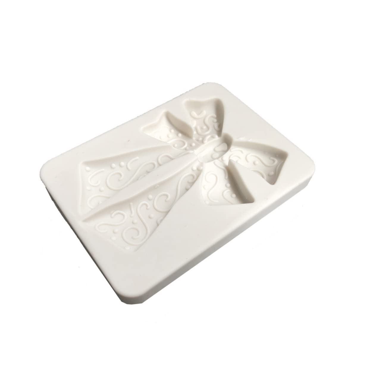 Anneome 3piezas Molde De Silicona Para Fondant Forma De Lazo Herramienta De Decoración De Pasteles Para Hornear Para Cumpleaños Bautizos y Bodas