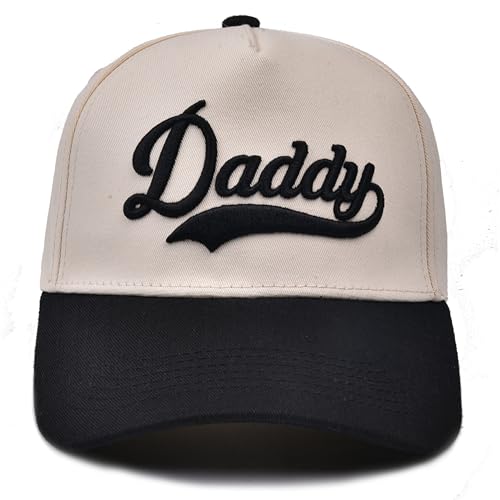 Daddy Trucker Hats for Men New Dad 2026 Gifts Embroidered Adjustable Vintage Baseball Caps Black