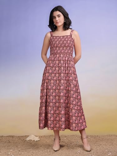 Image of PURVAJA Women's Cotton Dress(Floe-191-194)