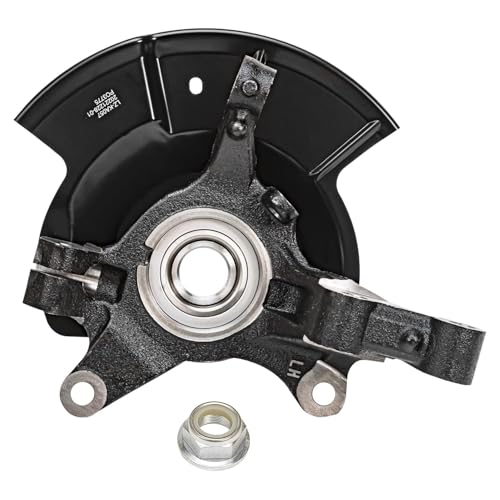 Image of Detroit Axle - Front Steering Knuckles w /Wheel Bearing Hub CV Axle for 2011-2014 Ford Edge, 2011-2015 Lincoln MKX 2012 2013 CV Axle Assembly Steering Knuckle w /Wheel Bearing Hub Replacement