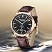 Watch for Men,Minimalist Mens Watches with Leather Strap and Replaced Steel Watch Band (Black/Gold)