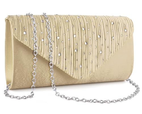 Image of TINDTOP Evening Clutch Purses for Women Handbags for Formal Wedding Party Cocktail Prom Crossbody Shoulder Envelope Bag | for Formal Wedding