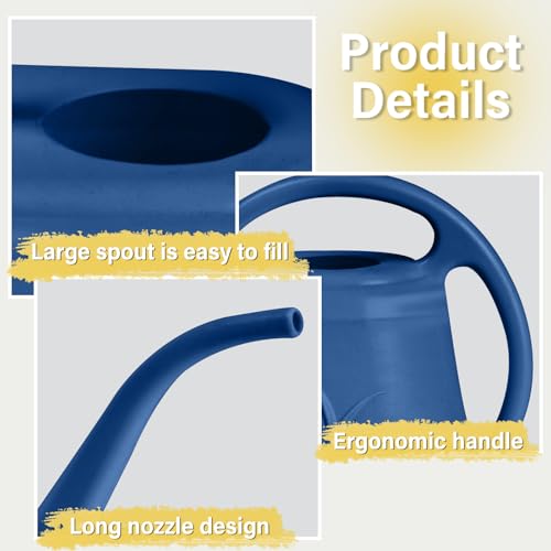 Image of Plastic Watering Can -1 /2 Gallon - Blue | With Long Spout for Watering-Home Indoor and Outdoor Garden