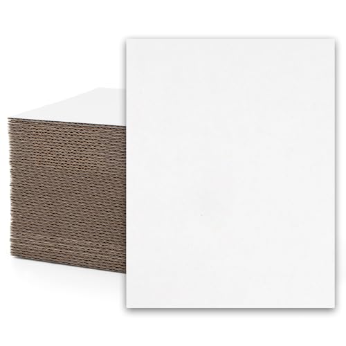 Image of Mat Board Center, 50 Pack 8.5x11 Inch Corrugated Cardboard Sheets