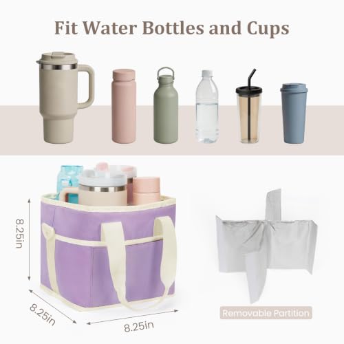 HiTotes 4-Cup Foldable Insulated Drink Caddy Carrier Bag w/ Shoulder Strap (3 Colors) - image 2