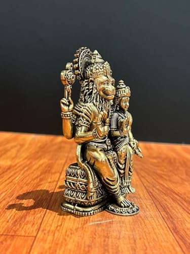 Estatua Narasimha de latón premium 10 cm miniatura 4