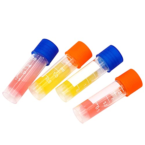 Naoedeah SAMPLE VIALS 100 Pcs 2Ml Plastic Vials With Caps Lab Vials Small Plastic Bottles Test Tubes With Lids Centrifuge Tubes Small Liquid Sample Vial Storage Container Graduated Vial Tube thumb #7