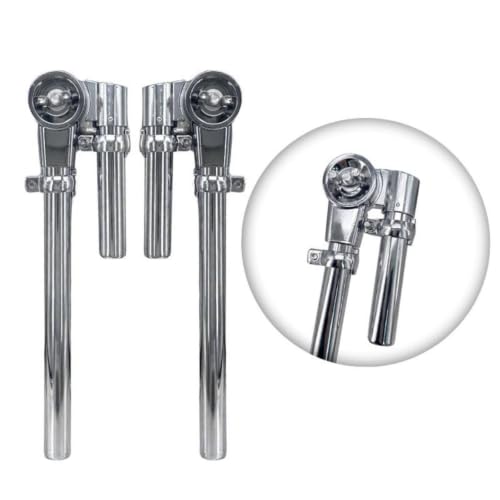 Soporte para Tom de Batería con Articulación Esférica de 360°, Base Resistente con Articulación Esférica para Percusionistas, Par de Soportes para Tubos de Agua Plateados miniatura 4