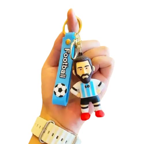 Image of Wanna Party Soccer Keychain, Messii Keychains for Boys Girls, Return Gift Favors, Cute Backpack Key Chain Accessories Wristlet Chain Car Charms