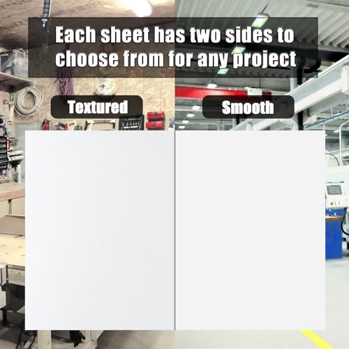 Image of ABS Plastic Sheet 1 /8 Inch Thick 12 inch x 12 inch (2-Pack),Two-Sided Heat Moldable Panel (Thermoplastic Textured Front & Smooth Back), White Thermoform Board Great for DIY Projects, Decor, Handcrafts