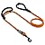Sweetie Rope Dog Lead - Innovative Design with Two Padded Handles - Reflective Stitching & O-Ring - 5 FT Long Leash for Medium & Large Sized Pets - Weather Resistant & Strong Material. Orange