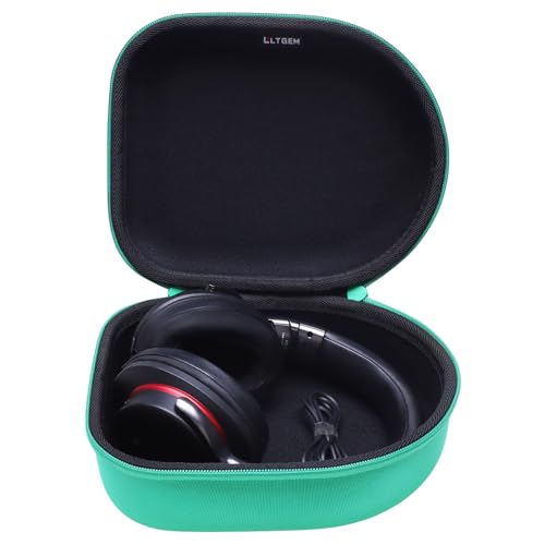 Image of Headphone Headset Case Compatible with Audio-Technica ATH-M20x /JBL /Raycon /Soundcore Anker /Sony /Beats /JLab /TOZO /Logitech /BERIBES /KVIDIO Headphones, Large Headphone Case Hard Shell(Green)