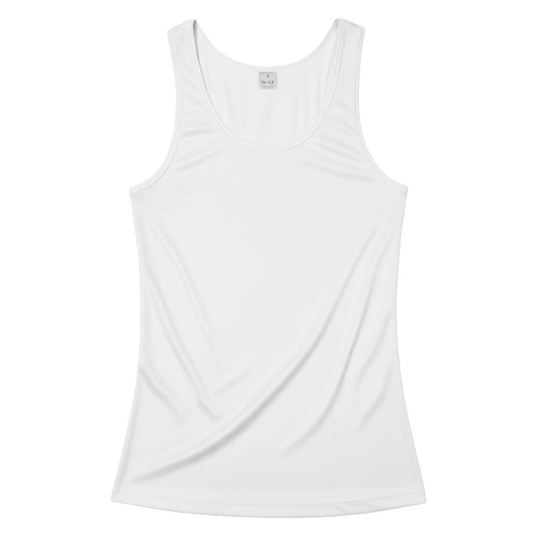 Maillot de corps en soie pour homme, sans manches, coupe régulière, 100 % pure soie de mûrier