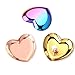 Plateau Acier Inoxydable Bijoux ,RoadLoo 3 Pièces Plateau en Forme Coeur Plateau Rangement Décoration Plateau pour Bijoux Plateau de Bijoux pour Rangement Bagues Bijoux Assiettes Bougies 87mm * 91mm