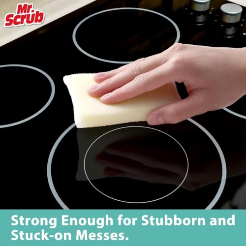 Image of Sponges Kitchen Scrub Dish Sponge Scouring Pad, 6 Pack Cleaning Brush Dishwasher Soap Supplies, Dishwashing Dinnerware Towels Sink Pan Pot Cloth Rags Holder Bathroom Bathtub (Multi Color)