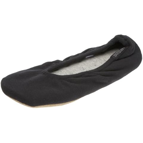 Totes Isotoner 98970BLG, Damen Ballerina Hausschuh, Stretch-Jersey Cover