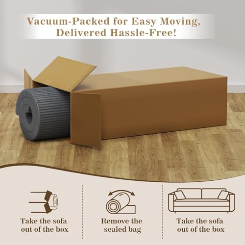 Image of Cloud Sectional Boneless Couches for Living Room, Modular L Shaped Couch with Deep Seat Oversized Right Facing Chaise, Gray | No Assembly Required, Cat-Claw Resistant, High-Resilience Foam