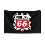 「フィリップス66」特大フラッグ・旗バナー約150ｃｍ×90ｃｍのビックサイズでお部屋・ガレージの装飾に最適！アメリカ雑貨・カーレース