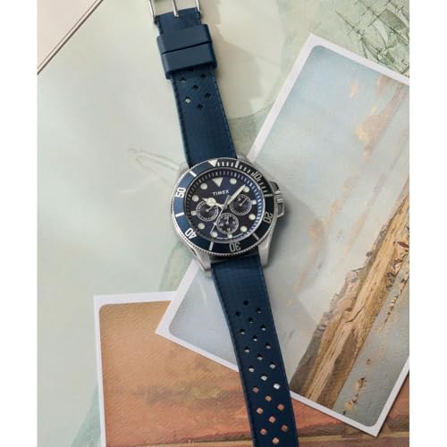 Image of TIMEX Harborside Coast Round 43mm Blue Dial Analog Men Watch - TW2Y33400UJ