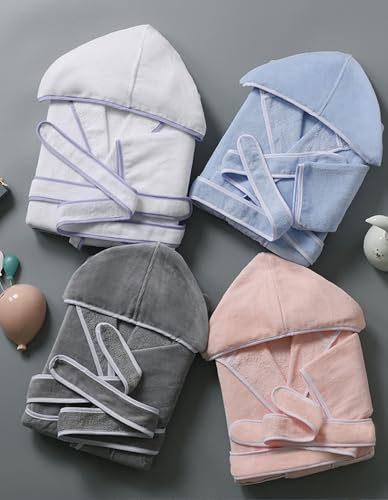 Boys Girls Bathrobe Soft Towel Hooded Robe Kids Cotton Robes Spa Robes Sleepwear for Kids3