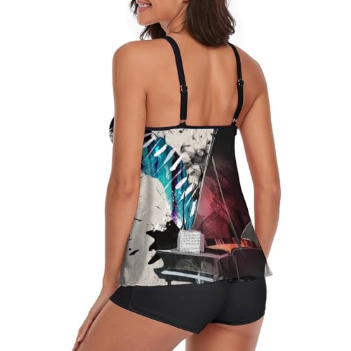 Ensemble bikini tankini avec short de garçon séchage rapide pour la plage - 3