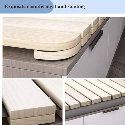 Folding Mattress Stand with Solid Wood Frame - Breathable, Moisture-Proof Bed Base for Compact Storage & Comfortable Sleep Solution
