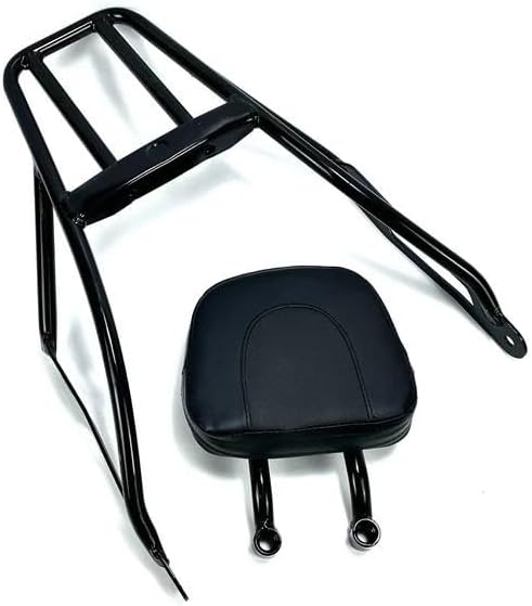 リアブラケット オートバイ取り外し可能パッセンジャーバックレストシーシーバークッションパッド、荷物ラック付き ために デイビッドソン