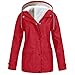 Imperméable Manteau Doublé Laine Femme Veste de Pluie avec Capuche Outdoor Jacket Peluche épaissir Hooded Raincoat Automne et Hiver pour Les Voyages, la Marche, la Randonnée