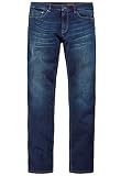 Paddock`s Herren Jeans Jason - Tapered Fit - Blau - Dark Blue Stone Used Moustache, Größe:W 40 L 34;Farbe:Dark Blue Stone Used Moustache (5458)