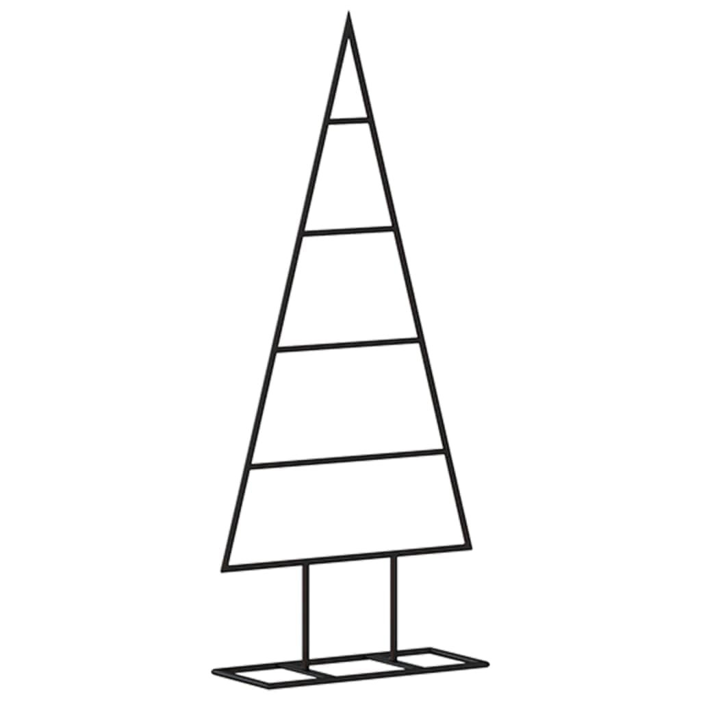vidaXL Albero di Natale Decorativo in Metallo Nero 60 cm