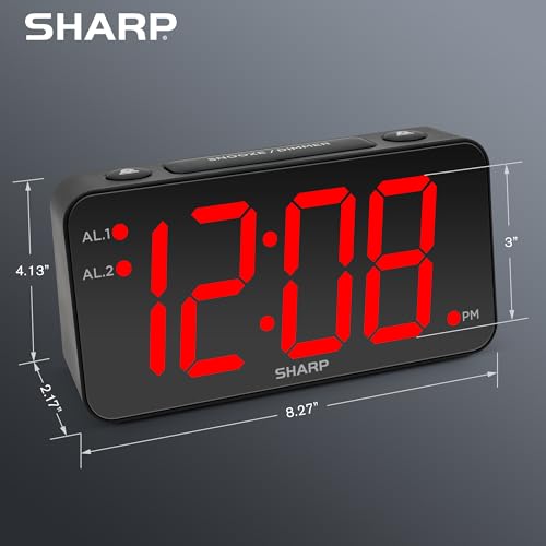Sharp Jumbo Number Digital Alarm Clock
