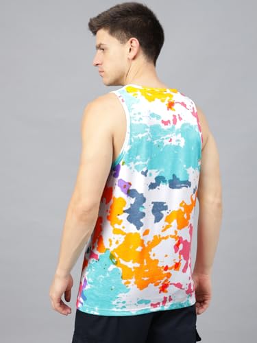 Image of Veirdo Men's Sleeveless Regular Fit Tshirt, All Over Printed Vest for Men, Cotton Sando for Beach Wear, Gym, Cycling, Running, & Other Sports (Available in Different Pattern)