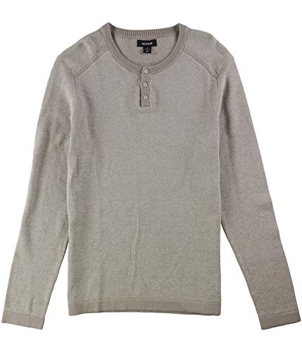Alfani Mens Textured Henley Shirt, Beige, XXX-Large