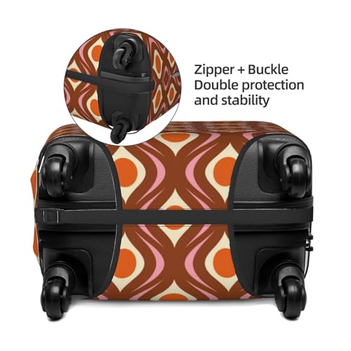 70'S Retro Print Washable Luggage Cover - Fashion Suitcase Protector Fits 18-32 Inch Luggage4