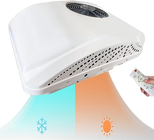 WOTZOV Aire Acondicionado para Autocaravana, Aire Acondicionado eléctrico de Techo para Autocaravana, 12 V, para estacionamiento, Ultrafino, para Techo de Auto, Aire acondiciona