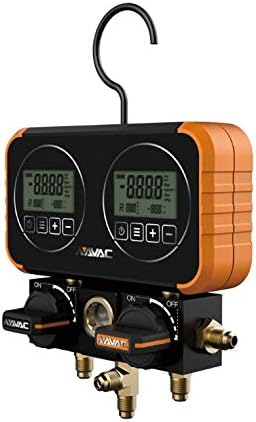 NAVAC NRM2D0102 Digital Manifold Gauge, Dual Heads, 9R01, No Hoses