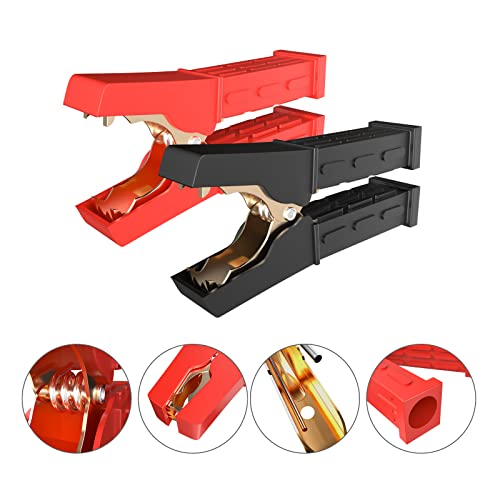 Image of Goupchn Heavy Duty Crocodile Clamps Pure Copper 500A Car Battery Charger - 2PCS Power Replacement Battery Alligator Clips Jumper Cable Clamps Welder Clips for Car Automotive Vehicle Boat (Pack of 3)