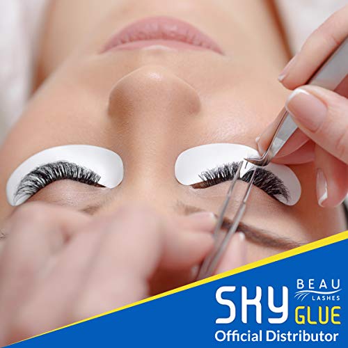 Sky Glue For Eyelash Extensions S+ | Super Strong Lash Extension Glue | Professional Black Adhesive For Long Lasting Semi Permanent Individual Lash Extensions | Fast Drying / 7+ Week Retention 5Ml #TOP5