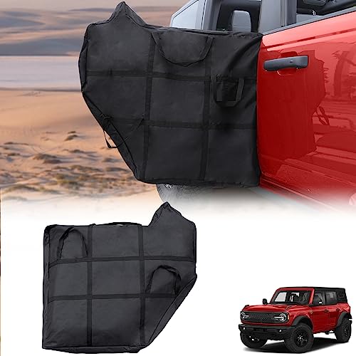 Mabett Rear Door Storage Bag for Ford Bronco 2021-2026 Portable Hard Door Protector fit Bronco Accessories 4-Door High Protection (ONLY 1PC)